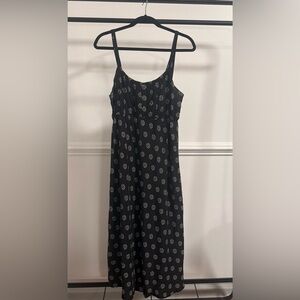 Chic Black and White Patterned Maxi Dress